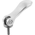 Kipp Cam levers adjustable stainless, ext. thread, thrust washer stainless K0647.0541005X20